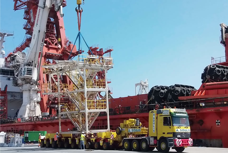 Heavy Transport of Offshore equipment